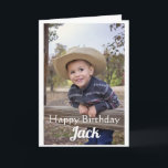 Custom Photo. Son. Birthday. Card<br><div class="desc">Celebrate your Son's birthday,  with this custom card. Add a photo of your choice,  which will automatically fit into the place holder image. The include your Son's name too.
Create an unique birthday card,  which will be cherished.</div>