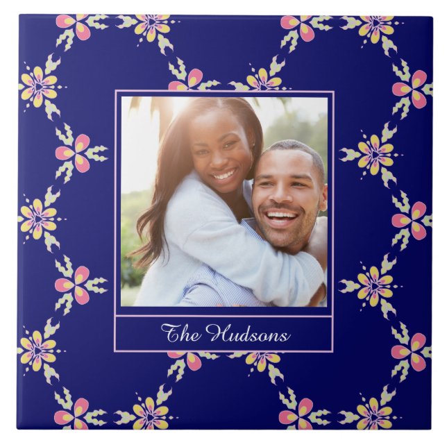 Custom Photo | Spanish Mediterranean Pattern Tile (Front)