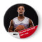 Custom photo sports button / pin basketball player