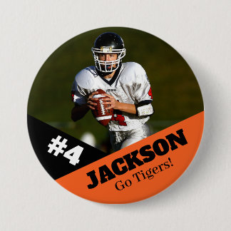 Custom photo sports button / pin football