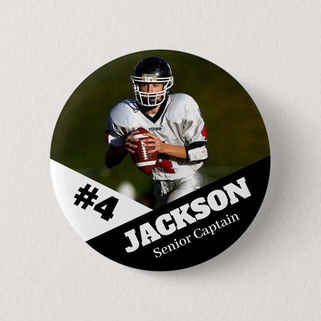 Custom photo sports button / pin football (Front)