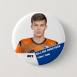 Custom photo sports button / pin soccer player<br><div class="desc">Custom photo sports button / pin soccer player</div>