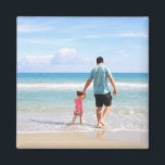 Custom Photo. Square Fridge Magnet. Magnet<br><div class="desc">Turn a Vacation, Family moment etc, into a keepsake. Add the photo of your choice, and have it pride of place in your Kitchen. Makes a lovely little keepsake.</div>