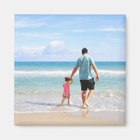 Custom Photo. Square Fridge Magnet.
