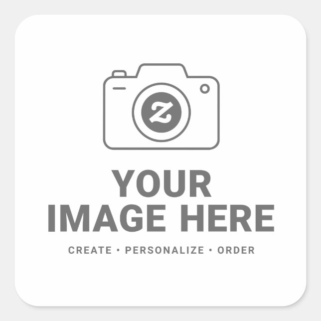 Custom Photo Square Sticker (Front)