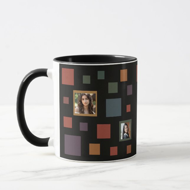 Custom Photo Squares Mug (Left)