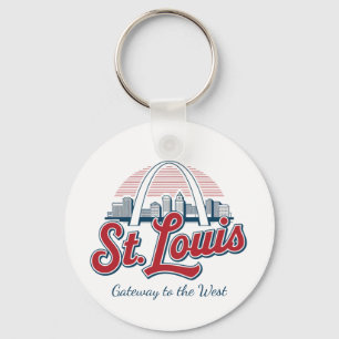 Custom Photo & St. Louis Gateway Arch Slogan Key Ring