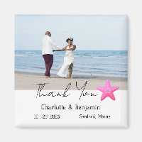 Custom Photo Starfish Beach Wedding Favour