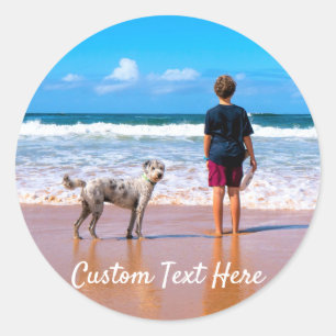 Custom Photo Sticker with Your Photos and Text