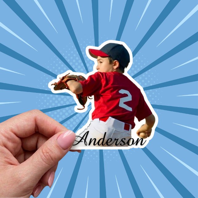 Custom Photo Stickers | Personalised Vinyl Decals (Remove background, add name, adjust text color, size, and position to fit your image.)