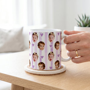 Custom Photo Stripe Cup Baby Face Cute