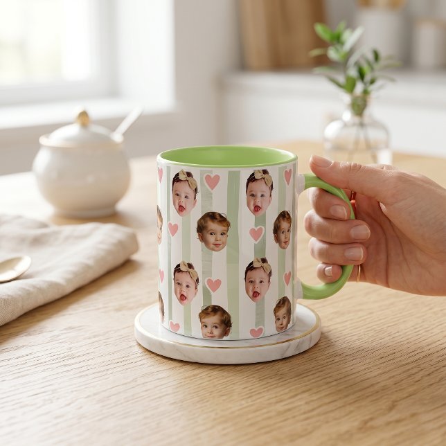 Custom Photo Stripe Cup | Baby Face Cute (Creator Uploaded)
