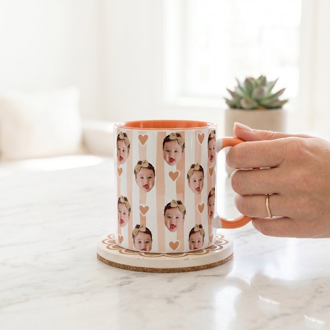 Custom Photo Stripe Cup | Baby Face Cute (Creator Uploaded)
