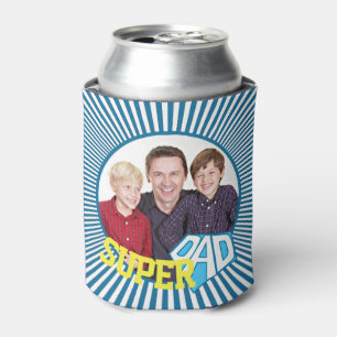 Custom Photo Super Dad Comic Book Can Cooler