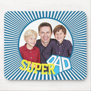 Custom Photo Super Dad Comic Book Mouse Mat