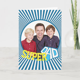 Custom Photo Super Dad Comic Card