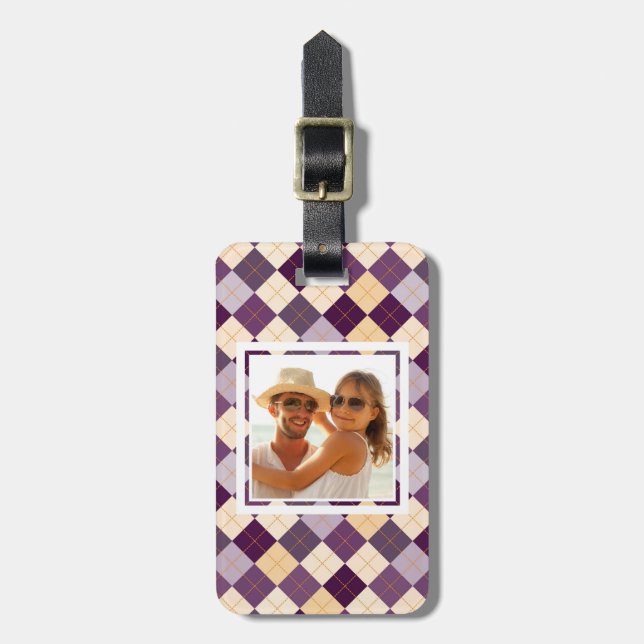 Custom Photo Sweater Background Luggage Tag (Front Vertical)