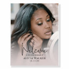 Custom Photo Sweet Sixteen Birthday Welcome Sign