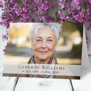 Custom photo sympathy bereavement thank you folded card