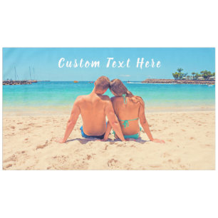 Custom Photo Tablecloth Personalised Text