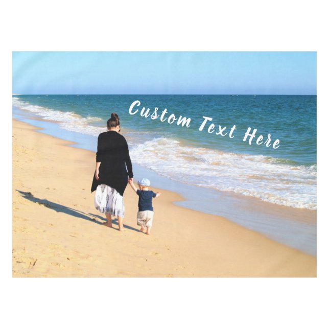 Custom Photo Tablecloth Your Photos and Text (Front (Horizontal))