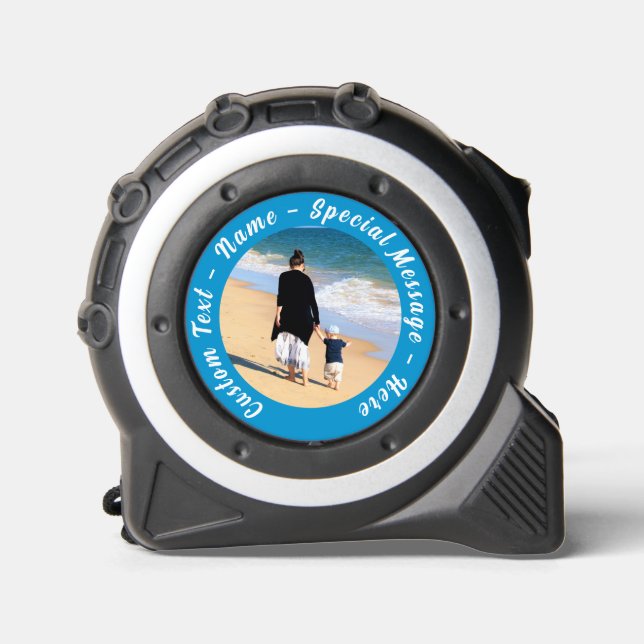 Custom Photo Tape Measure Personalised Text 1 (Front)