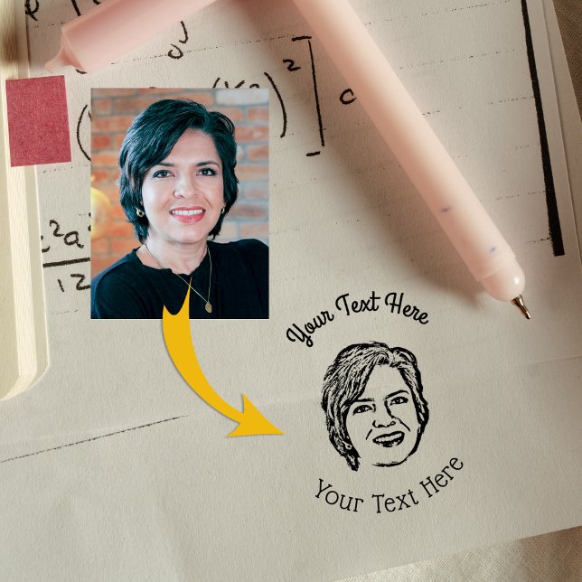 Custom Photo Teacher  Rubber Stamp (Creator Uploaded)