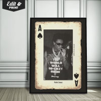 Custom Photo Teen Wall Art, Poker Ace of Spades