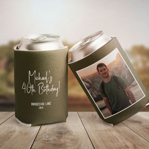 Custom Photo Template Birthday Party Favor Can Cooler