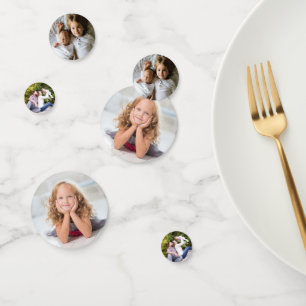 Custom Photo Template Family Celebration Confetti