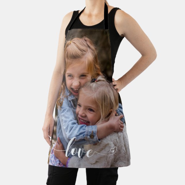 Custom Photo template Family Love Script Apron (Insitu)