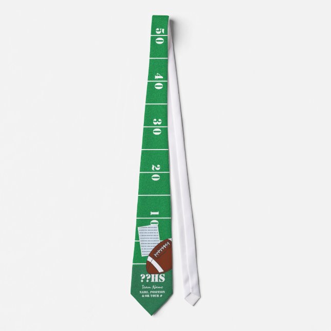 Custom Photo Template Football Tie (Front)