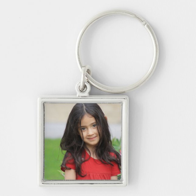 Custom Photo Template Keepsake Keychain (Front)