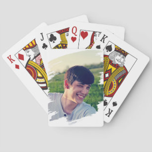 Custom Photo Template on White Poker Cards