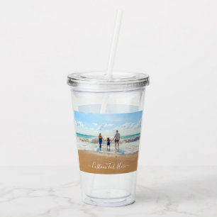 Custom Photo Text Acrylic Tumbler Your Own Design