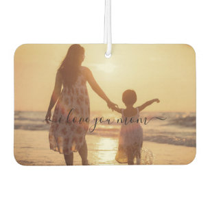 Custom Photo & Text air freshener - I Love You MOM