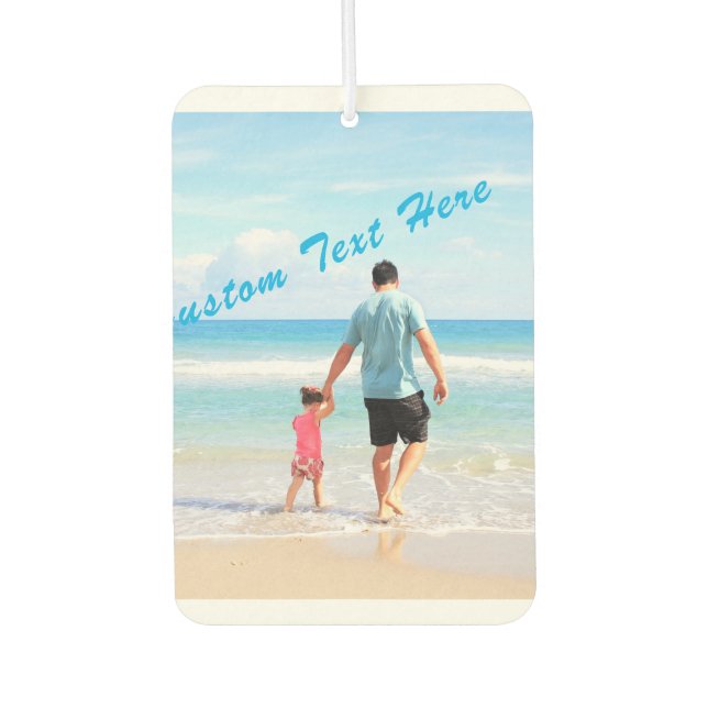 Custom Photo Text Air Freshener Your Family Photos (Front)