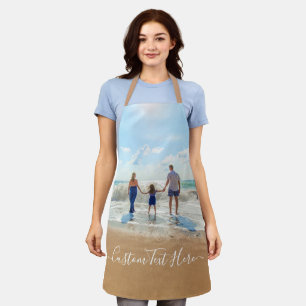 Custom Photo Text Apron Unique Your Design Family