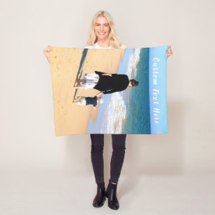 Custom Photo Text Baby Fleece Blanket Your Photos