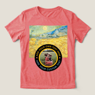 Custom Photo Text – Birthday Holiday Anniversary Tri-Blend Shirt
