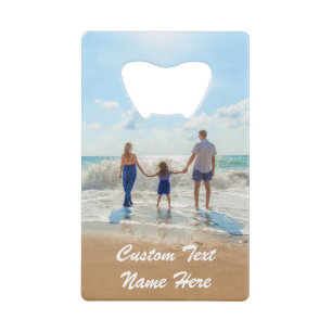 Custom Photo Text Bottle Opener Your Photos Family