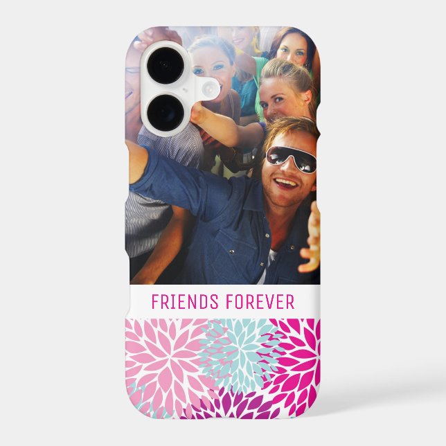 Custom Photo & Text Bright Floral pattern 2 (Back)