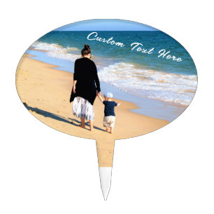 Custom Photo Text Cake Topper Your Family Photos