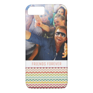 Custom Photo & Text Chevron Pattern 4 iPhone 8/7 Case