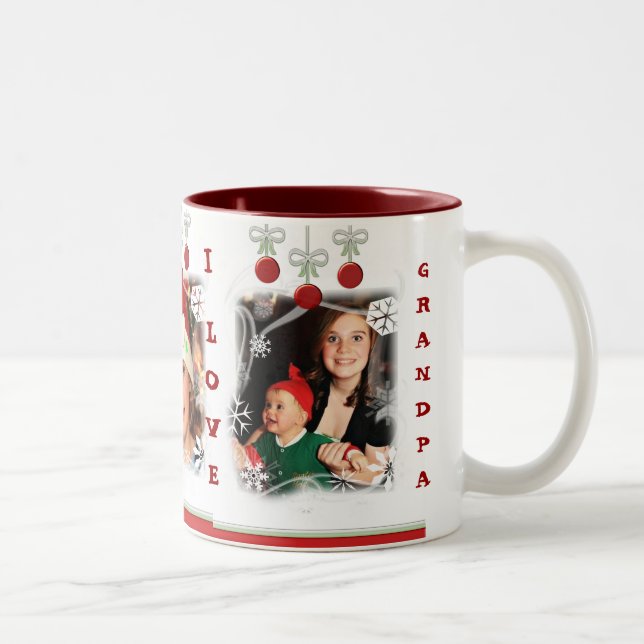 Custom Photo & Text Christmas Coffee Mug (Right)