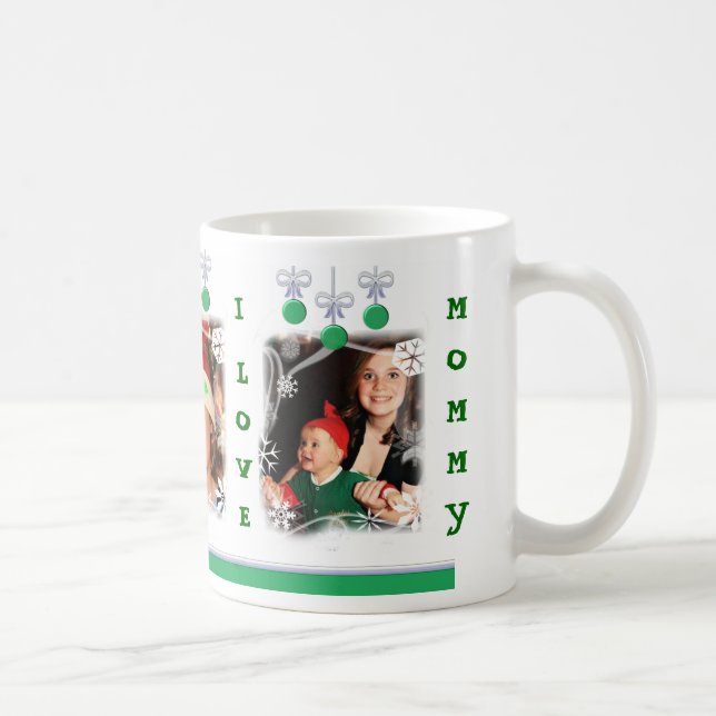 Custom Photo & Text Christmas Coffee Mug (Right)