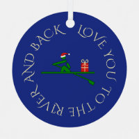 Custom photo text christmas rower navy