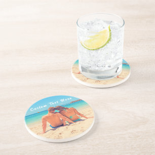 Custom Photo Text Coaster Your Favorite Photos