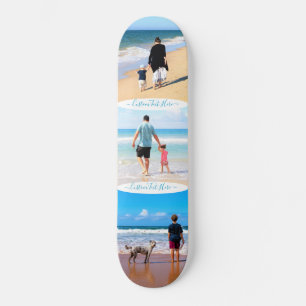 Custom Photo Text Collage Skateboard Your Photos