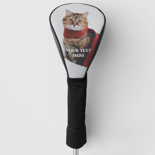 Custom Photo Text Create Your Own Personalised Gol Golf Head Cover (Front)